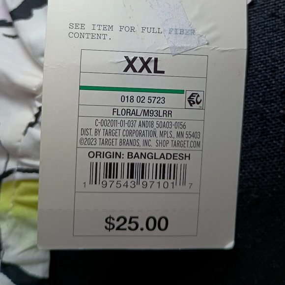 A New Day One-Shoulder Cropped Top – XXL – NWT – Floral Puff Sleeve - Picture 5 of 9